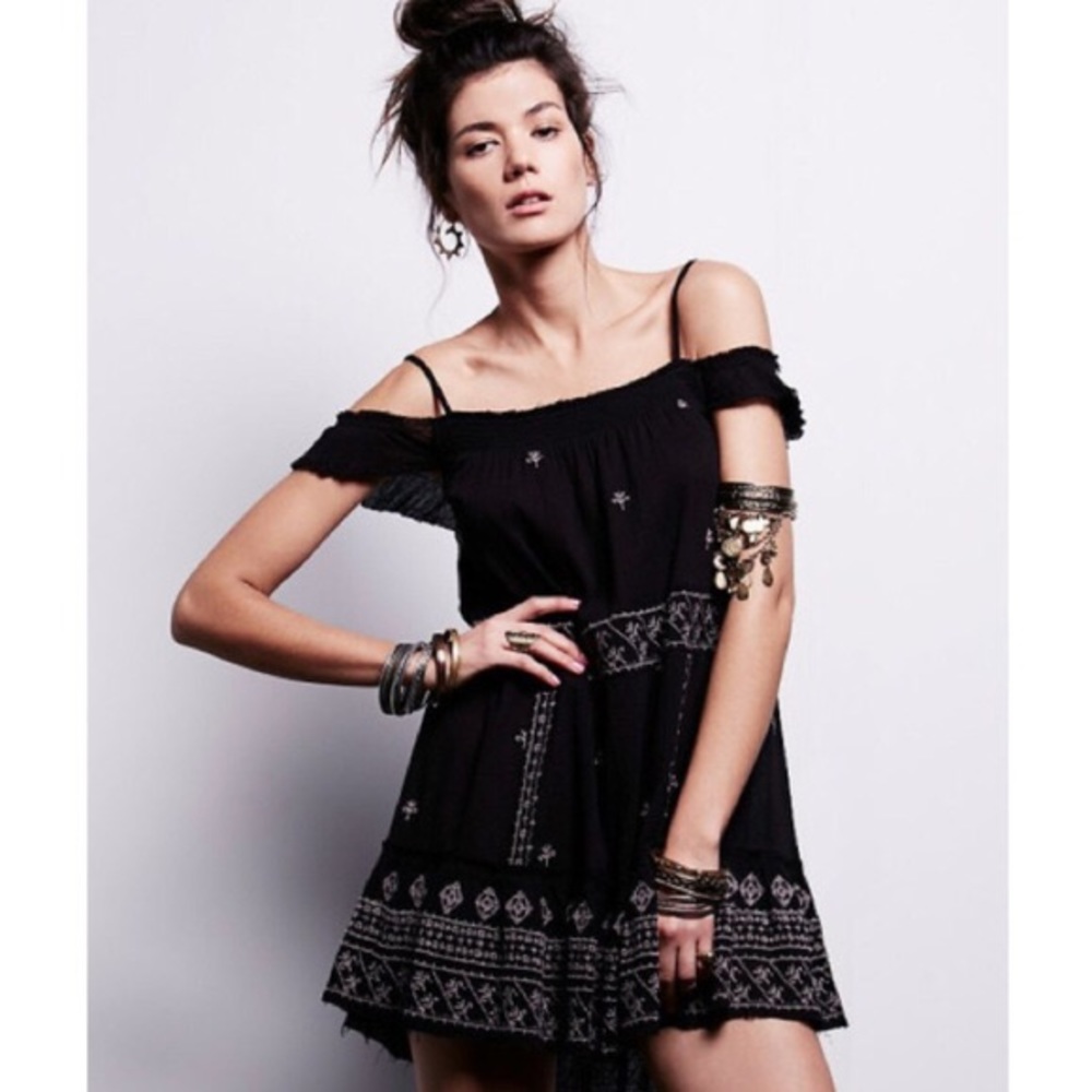 Free People Intimately Embroidered Flounce Slip